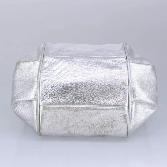 Chloe Etel Hand Bag Leather 2way Silver Auth - Picture 5 of 16